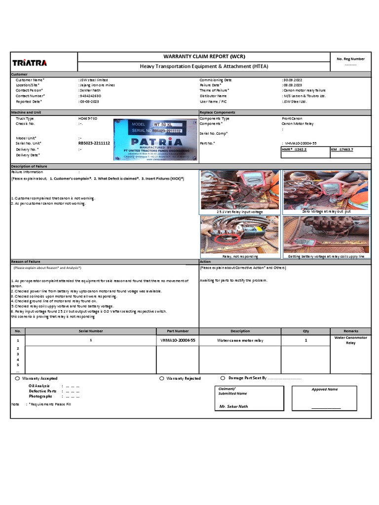 WCR For Canon Motor Relay Failure PDF Relay Electrical Engineering