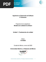 Modelo de Calidad de Software Unidad 1