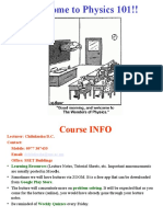Phy 101 Lecture1 (Introduction, Measurement and Estimation)