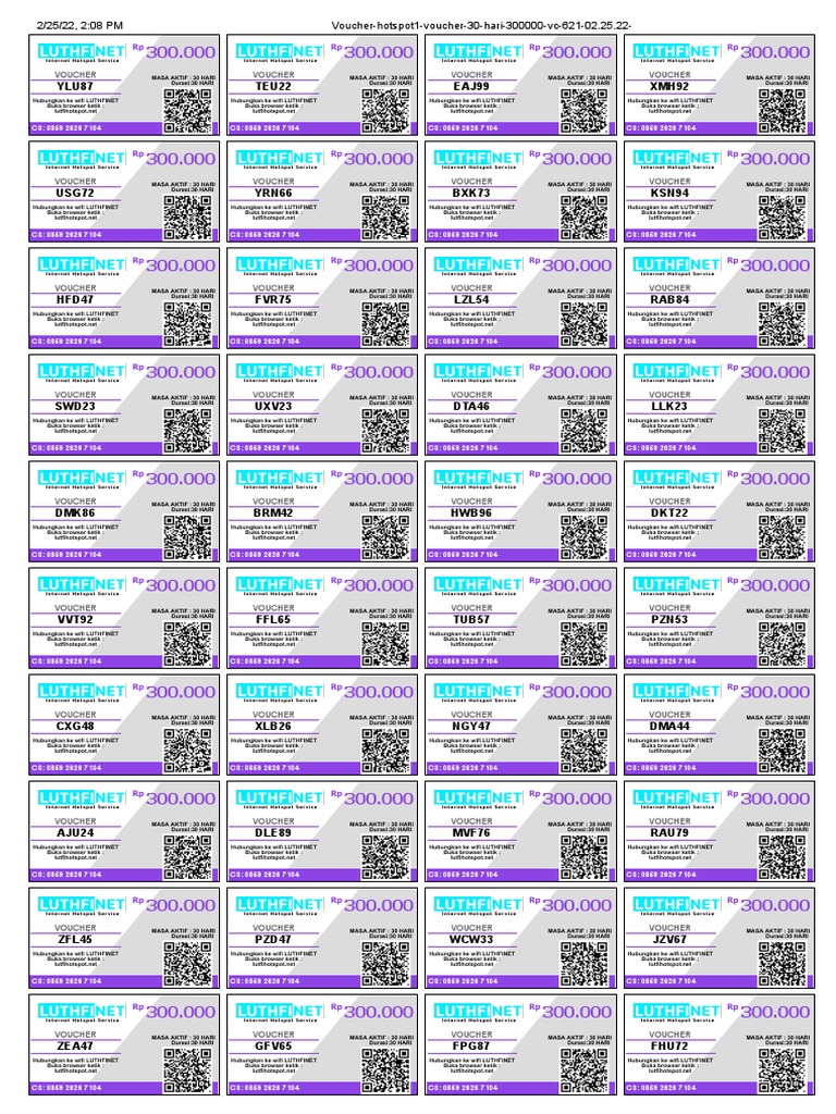 Voucher Hotspot1 Voucher | PDF