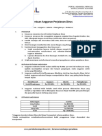 Ketentuan Anggaran Perjalanan Dinas