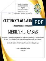 Certificate For Guest Speaker