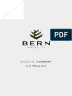 Bern Exclusive Inventory As of February 2023