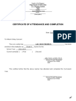 Mambusao Elementary School Certificate Completion