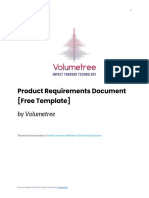 Product Requirements Document Template by Volumetree