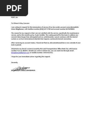 Termination Letter