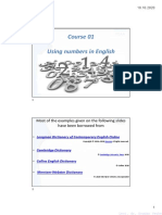 Course 1 - Numbers in English PDF
