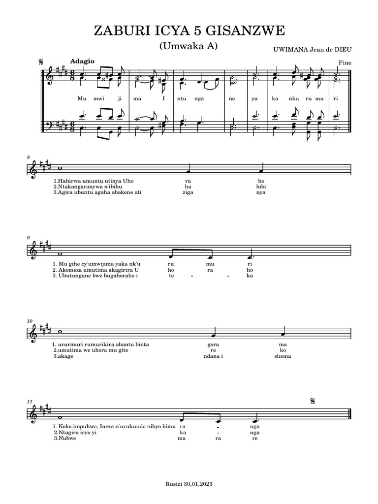Zaburi Icya 5 Gisanzwe Pdf