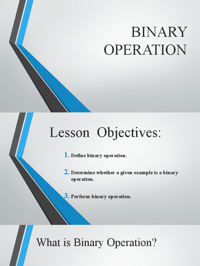 Binary Operation | PDF
