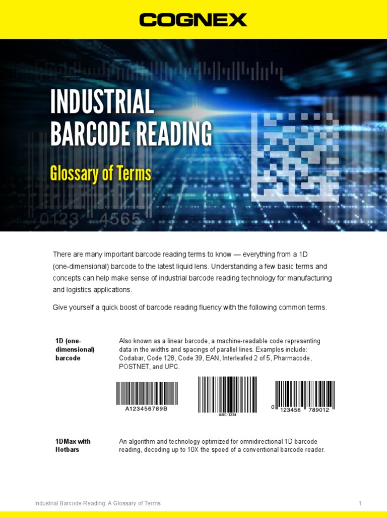 Barcode Reading Glossary EN PDF | PDF | Barcode | Image Scanner