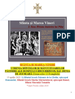 5.Sfânta şi Marea Vineri (Denia de Joi seară, a celor 12 Evanghelii), 13.04.2023