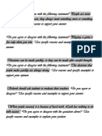 Selected Agree or Disagree S PDF