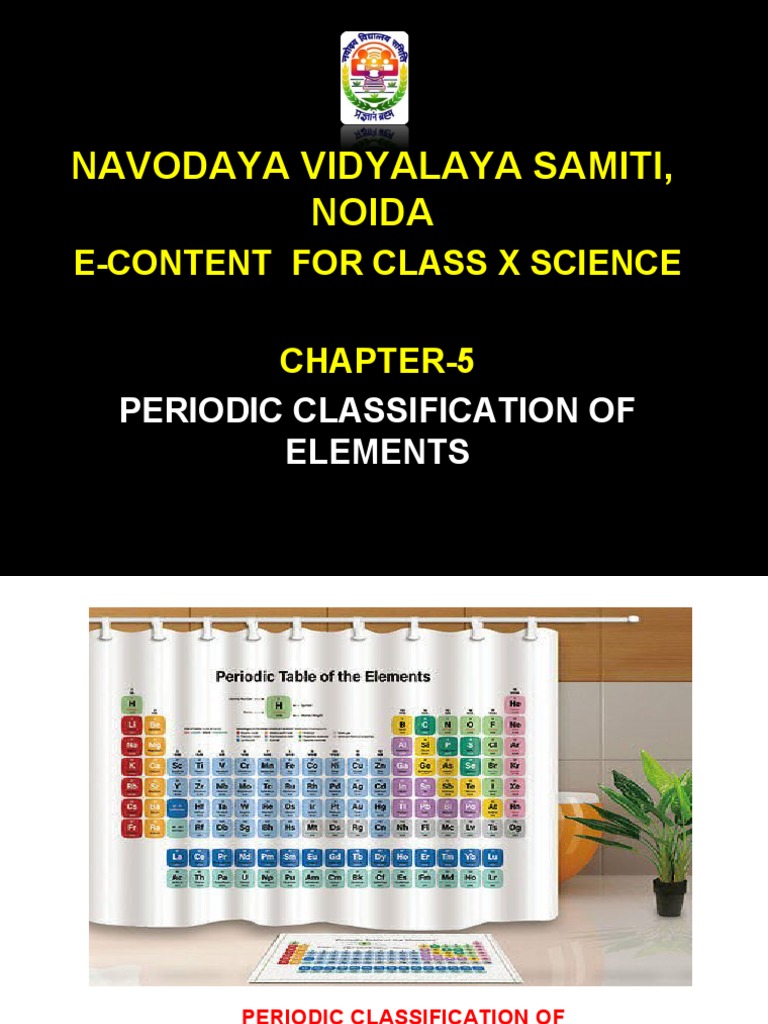 Periodic Classificaton of Elements | PDF | Chemical Elements | Sets Of ...