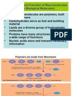 Structure and Functions of Macromolecules