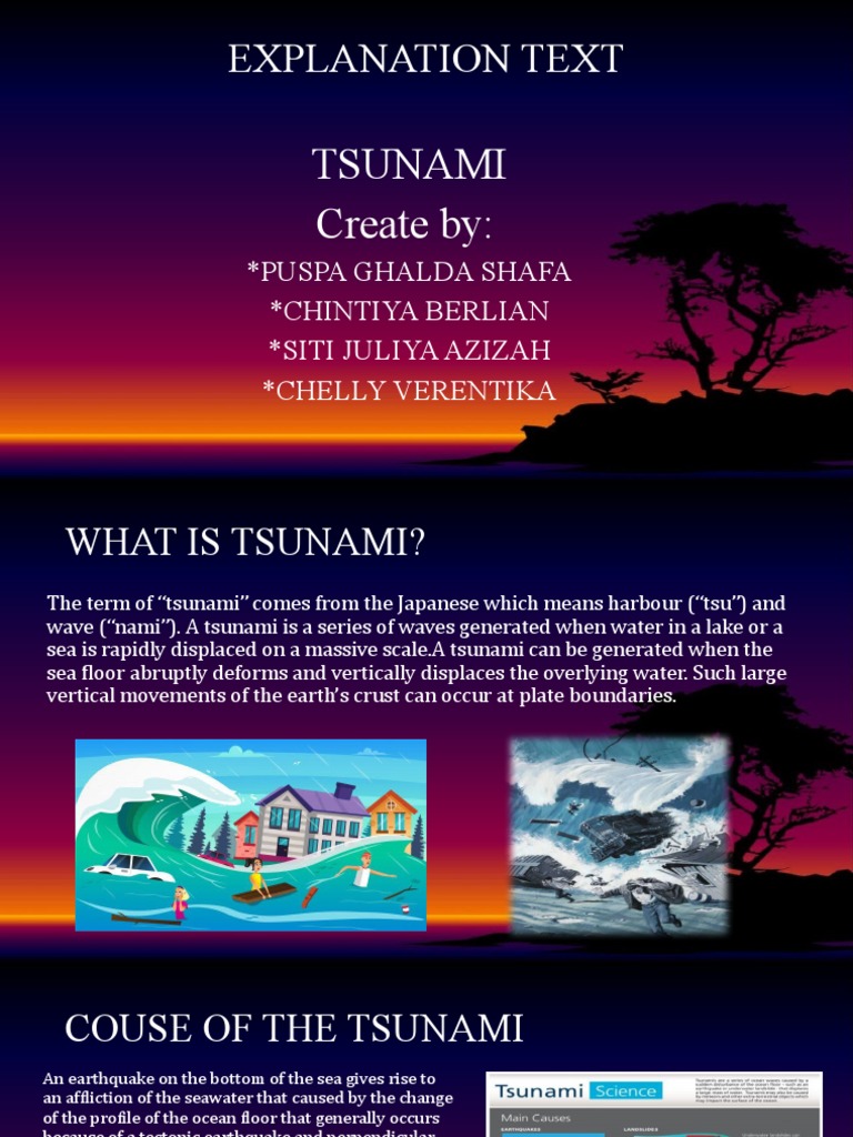 contoh soal essay explanation text tsunami