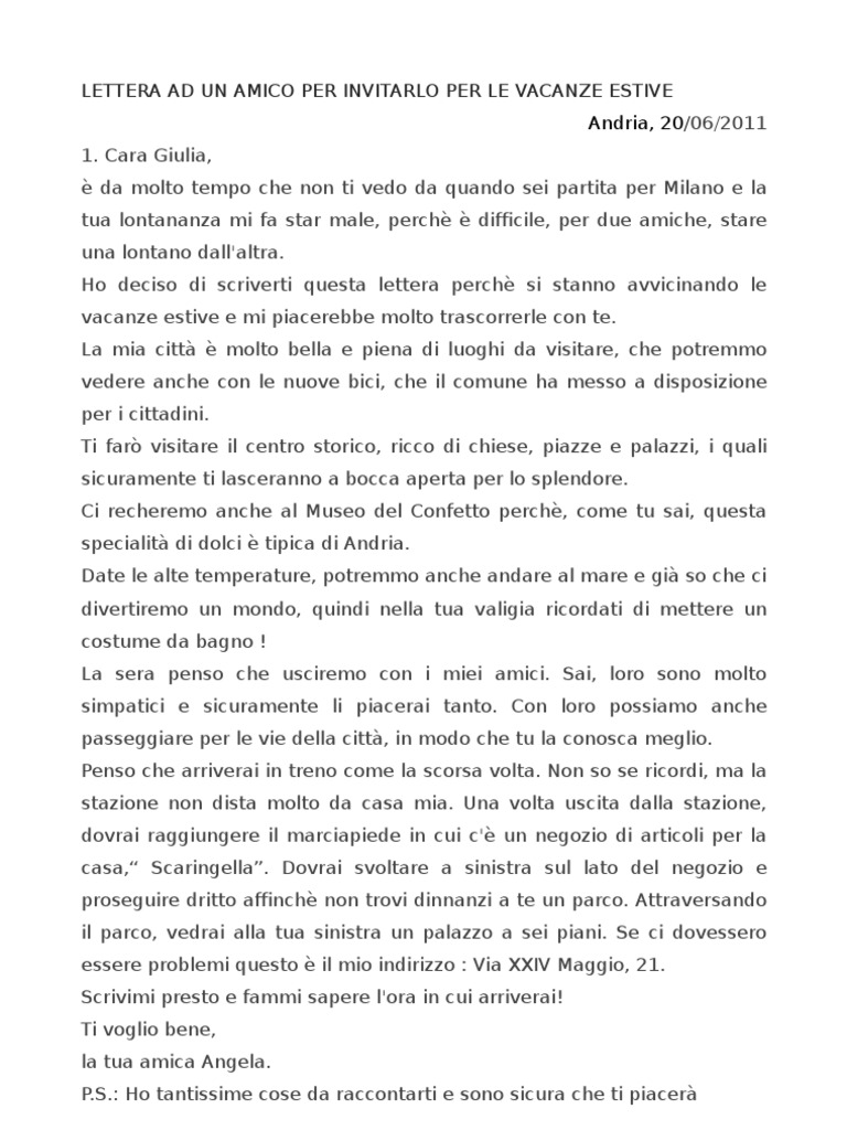 Lettere Vacanze