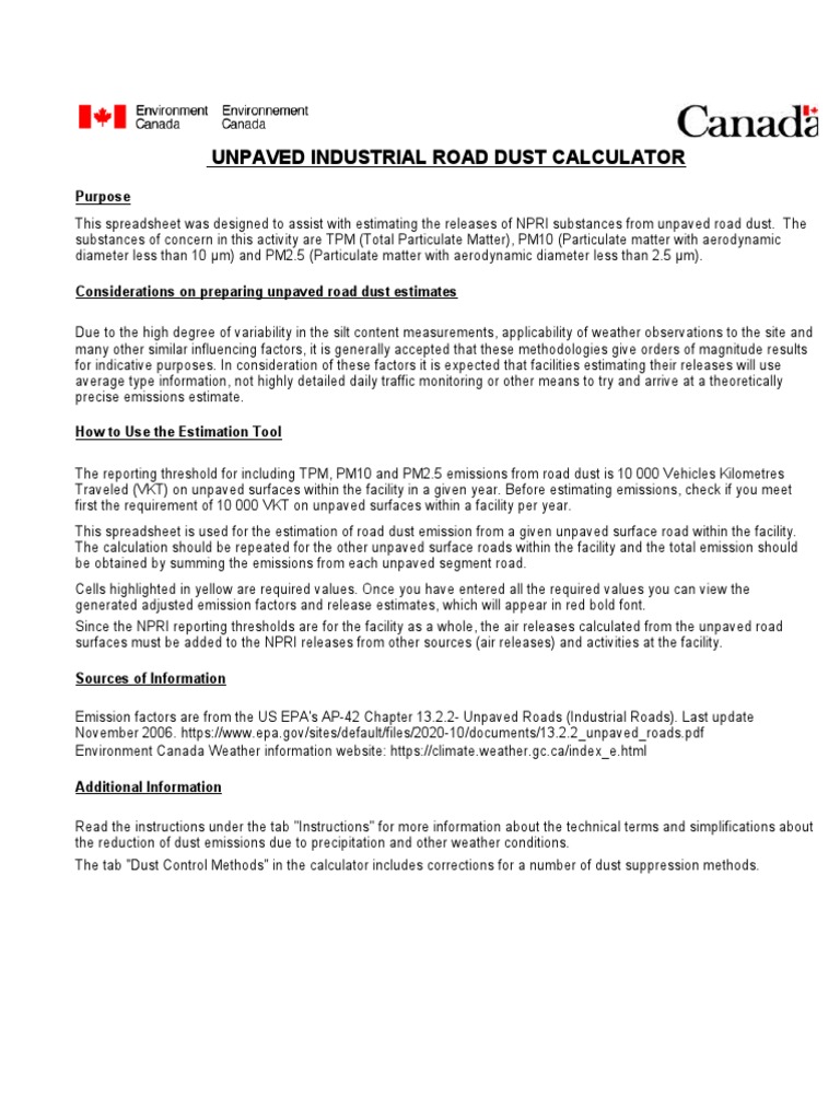 road-dust-calculator-2022-10-11-pdf-air-pollution-road-surface