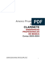 Anexo Pruebas de Acceso Clarinete 2023-2024