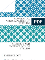 Congenital Abnormalities of The Lids