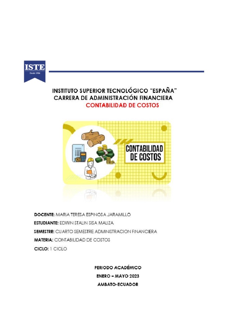 Ejercicio En Clase Costos Estándar Pdf Economias