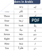 Numbers in Arabic 1-1000 PDF