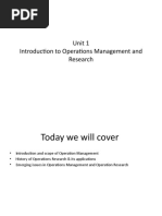 Operation Research and MGMT Class 1 PPT 16 April