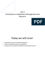 Operation Research and MGMT Class 1 PPT 16 April
