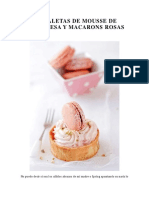 Tartaletas de Mousse de Frambuesa y Macarons Rosas