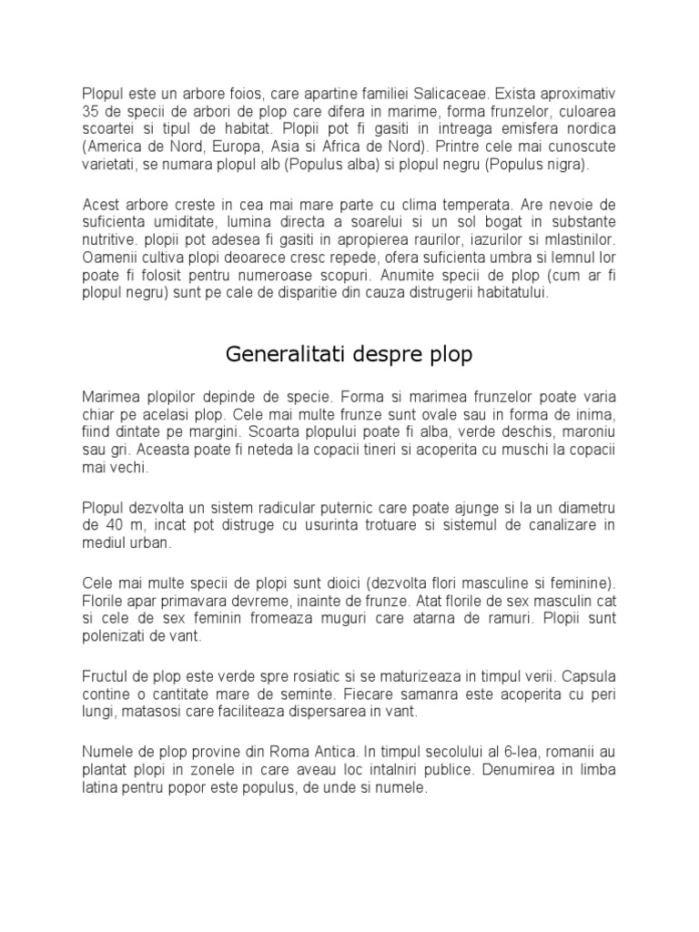Plopul | PDF