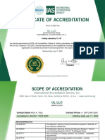 UL TESTING LAB - ISO 17025 Certificate