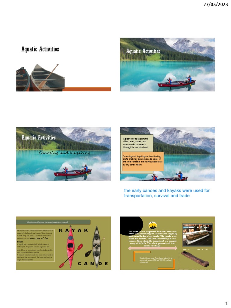 Comparing Canoes and Kayaks Design Differences, Uses, and Parts PDF Kayak Canoe