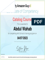 Catalog Certificate