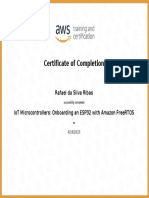 Certificate of Completion for ESP32 Onboarding with Amazon FreeRTOS