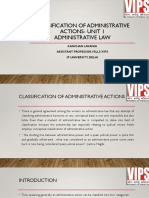 Classification of Administrative Actions