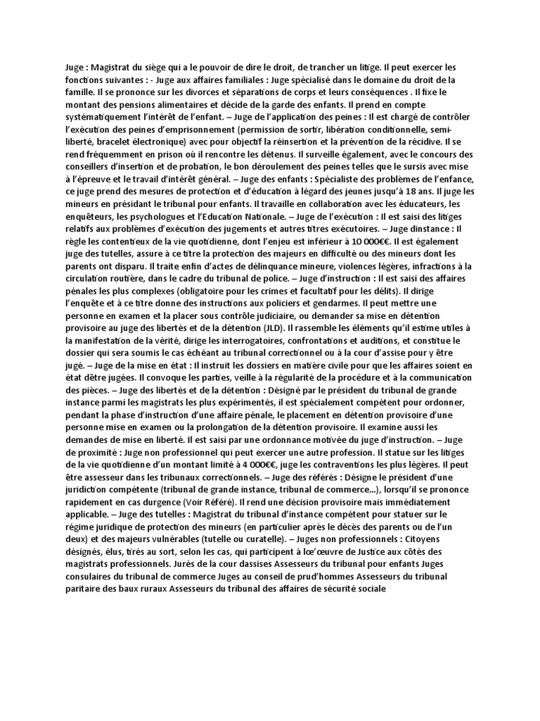 Document Juges | PDF | Juge | Loi criminelle