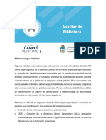 Bibliotecología Cienticia Concepto PDF