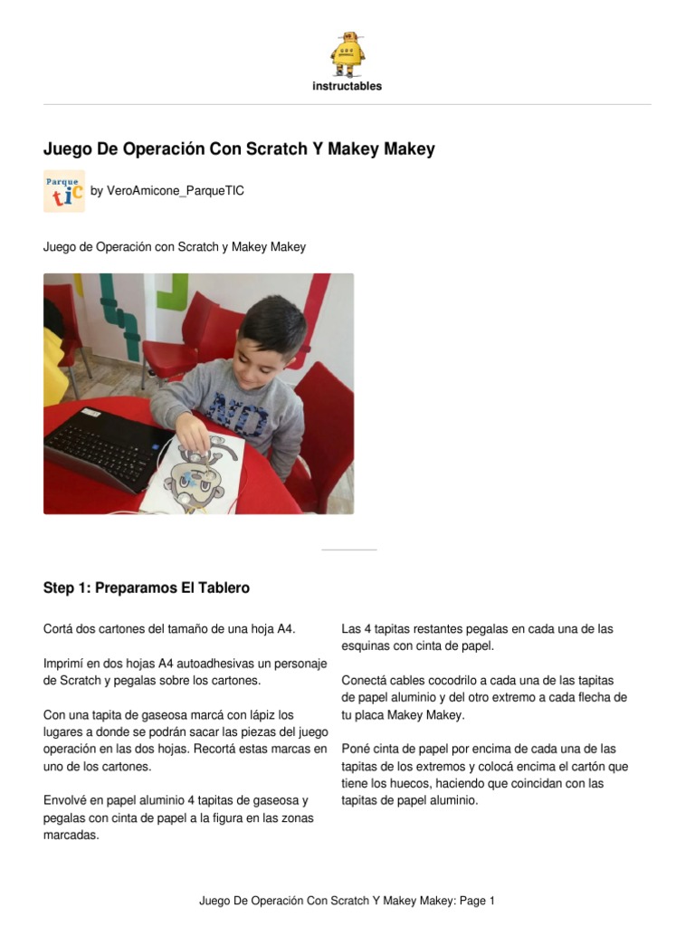 Juego de OperaciB3n Con Scratch Y Makey Makey | PDF