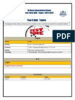 Year 8 Term 3 Quiz Topics PDF