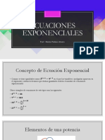 ECUACIONES EXPONENCIALES - Propidades y Ejemplos PDF