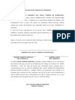 Declaracion Jurada Banco - Sra Manuela