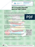 Get Ready 2023 Sec School Summer Program - Elementary Version