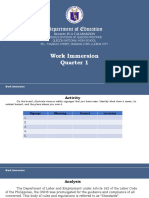 Work Immersion Safety Signage Identification