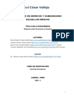 Monografía - Relación Entre Economía y Derecho