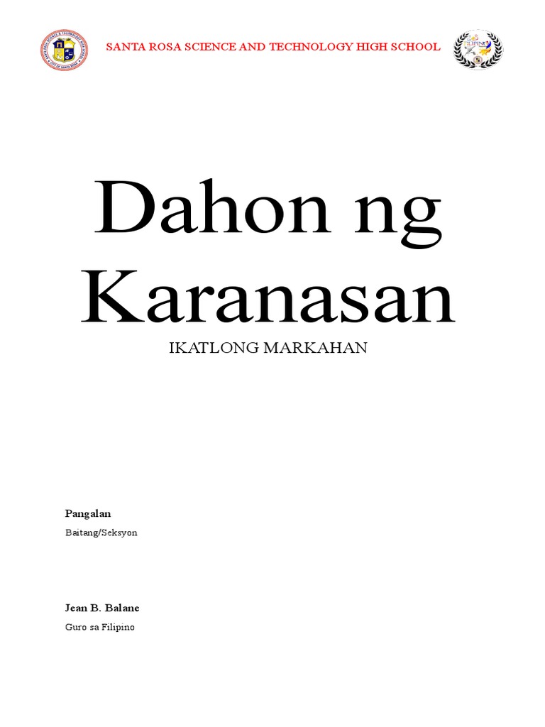 Portfolio Sa Filipino | PDF