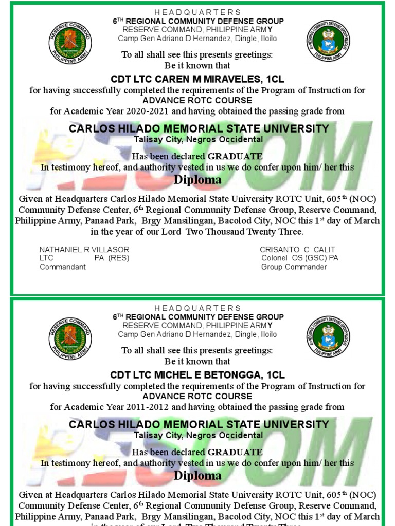 New Format Diploma - Advance Certificate 2022 | PDF | Lieutenant ...