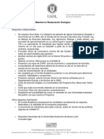 Convocatoria - Mayo 2023 - Maestria en Restauracion Ecologica