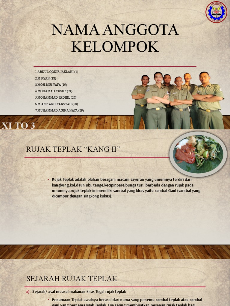 Rujak Teplak Khas Tegal dan Sejarahnya | PDF