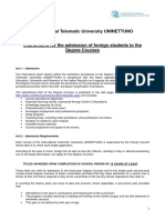 Admission Guidelines For International Students CDL PDF