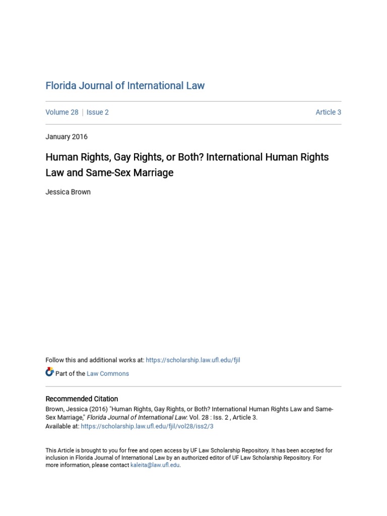 Human Rights Gay Rights or Both - International Human Rights Law | PDF ...