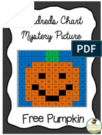 Hundreds Chart Mystery Picture: Free Pumpkin